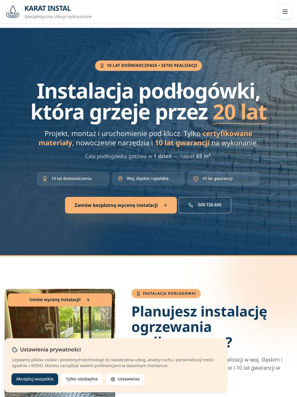 Strona KaratInstal na ekranie tabletu